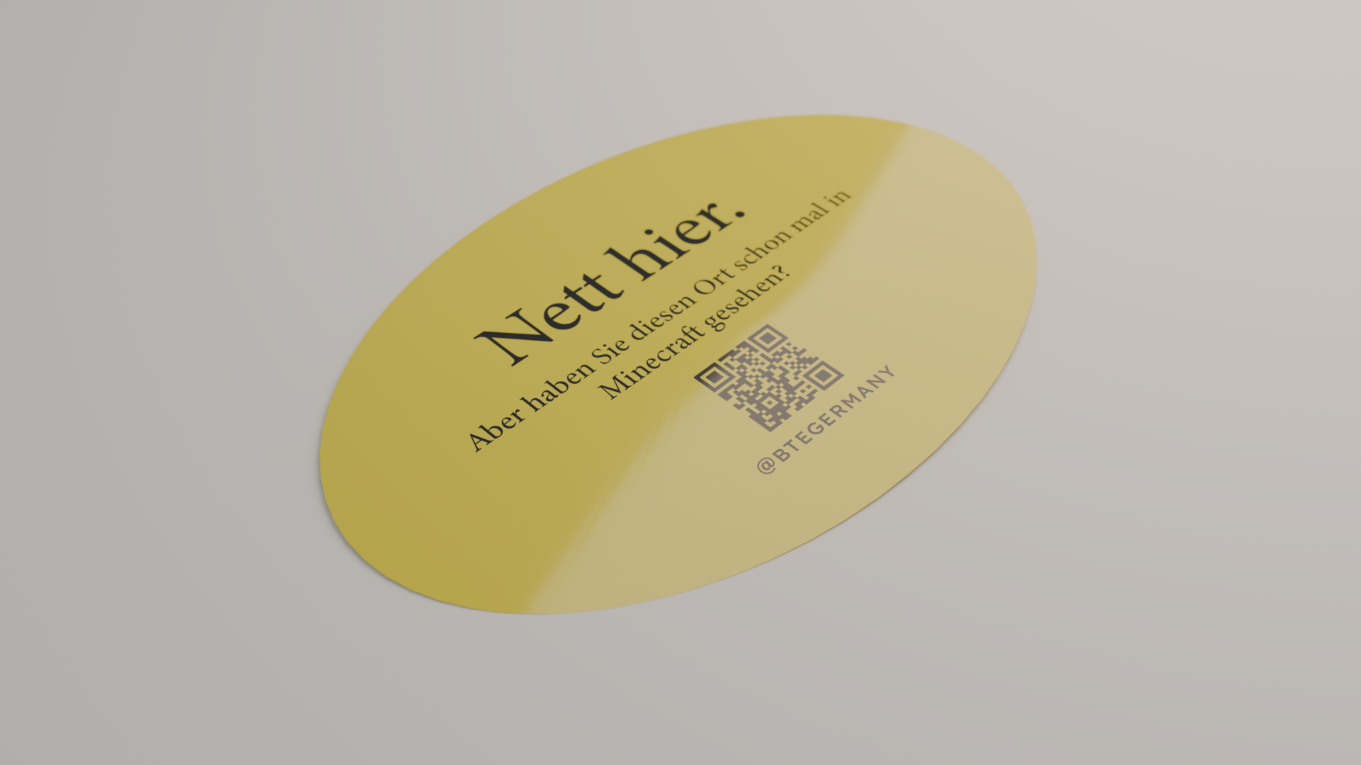 10x BTE Germany Sticker "Nett hier"